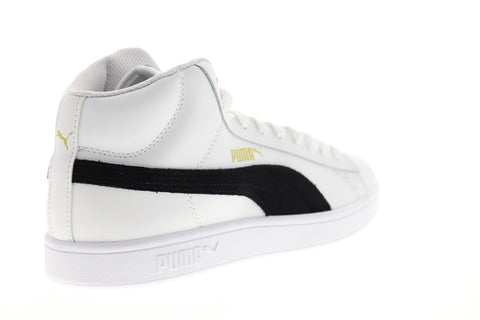 Puma Smash V2 Mid L 36692405 Mens White Leather Low Top Sneakers Shoes