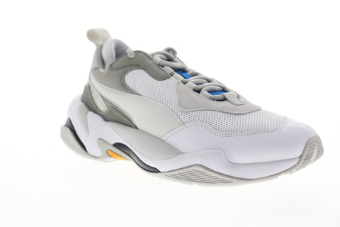 Puma Thunder Spectra Mens White Leather & Mesh Low Top Sneakers Shoes