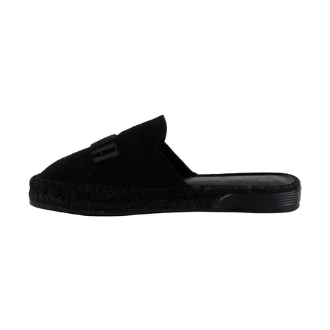 Puma Fenty Espandrille 36768501 Womens Black Suede Mule Flats Shoes