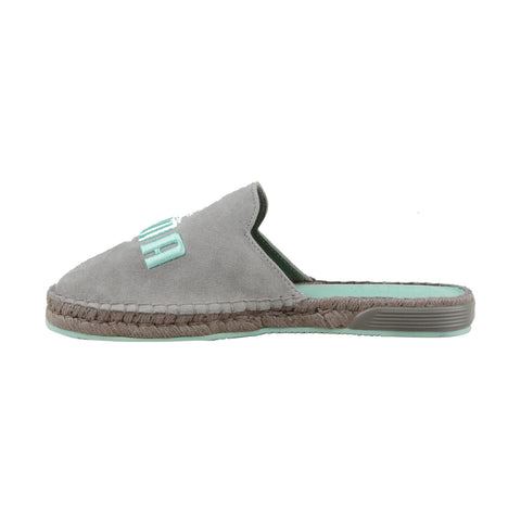 Puma Fenty Espandrille 36768502 Womens Gray Suede Slip On Mule Flats Shoes