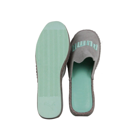 Puma Fenty Espandrille 36768502 Womens Gray Suede Slip On Mule Flats Shoes