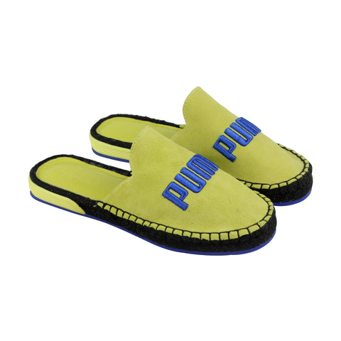 Puma Fenty Espandrille 36768503 Womens Yellow Suede Mule Flats Shoes