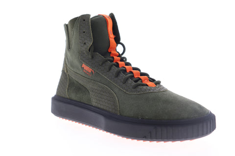 Puma Breaker Hi FOF 36771401 Mens Green Suede High Top Lifestyle Sneakers Shoes