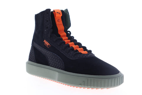 Puma Breaker Hi FOF 36771402 Mens Black Nubuck Lace Up High Top Sneakers Shoes