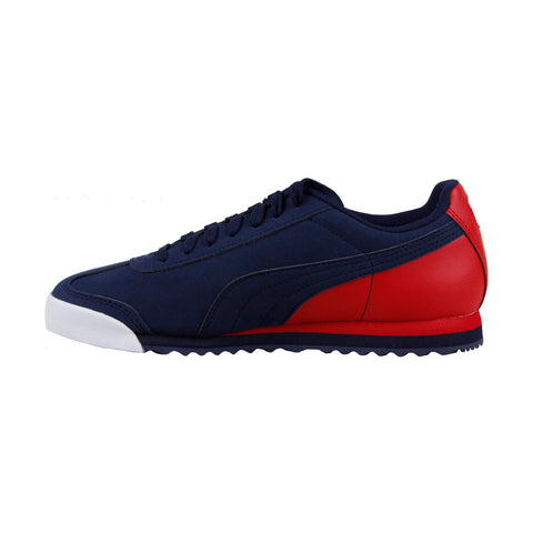 Puma Roma Retro Sports 36791702 Mens Blue Suede Casual Low Top Sneakers Shoes