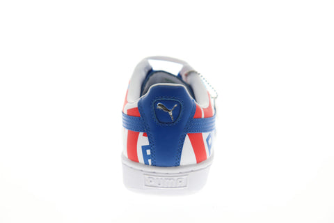 Puma Basket X Pepsi Mens Blue Synthetic Low Top Lace Up Sneakers Shoes