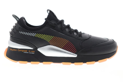 Puma RS-0 X Roland 36840601 Mens Black Leather Lace Up Sneakers Shoes