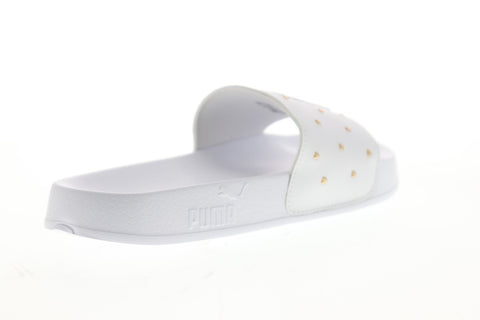 Puma Leadcat Studs 36940502 Womens White Sandals Slip On Slides Shoes