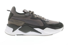 Puma Rs-X Trophy Mens Gray Leather & Mesh Low Top Lace Up Sneakers Shoes
