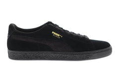 Puma Suede Shed Mens Black Suede Low Top Lace Up Sneakers Shoes