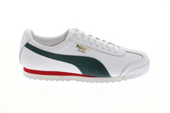 Puma Roma Classic Vtg Mens White Leather Low Top Lace Up Sneakers Shoes