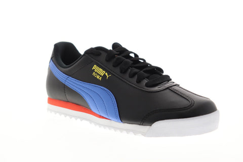 Puma Roma Basic + 36957110 Mens Black Leather Lace Up Low Top Sneakers Shoes
