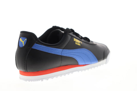 Puma Roma Basic + 36957110 Mens Black Leather Lace Up Low Top Sneakers Shoes