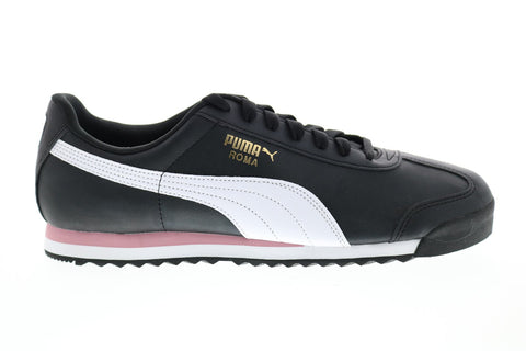 Puma Roma Basic + 36957120 Mens Black Leather Lifestyle Sneakers Shoes