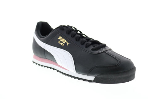Puma Roma Basic + 36957120 Mens Black Leather Lifestyle Sneakers Shoes