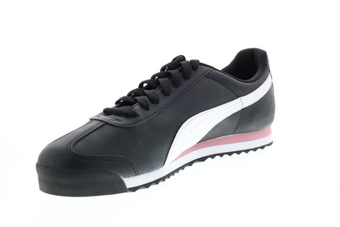 Puma Roma Basic + 36957120 Mens Black Leather Lifestyle Sneakers Shoes