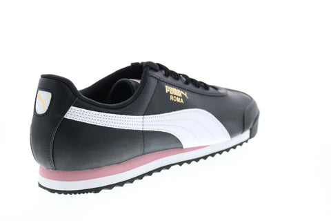 Puma Roma Basic + 36957120 Mens Black Leather Lifestyle Sneakers Shoes