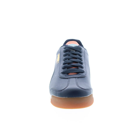Puma Roma Basic + 36957137 Mens Blue Leather Lifestyle Sneakers Shoes