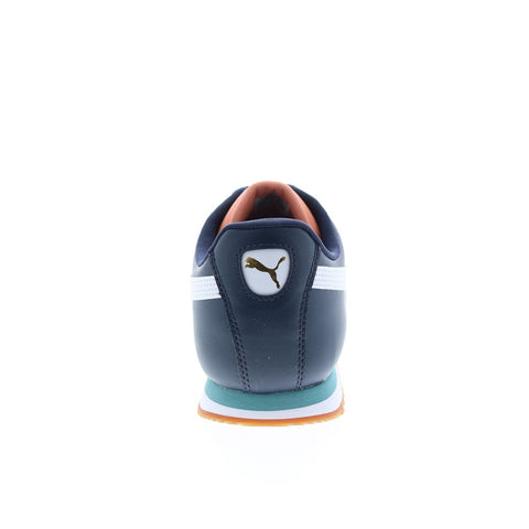 Puma Roma Basic + 36957137 Mens Blue Leather Lifestyle Sneakers Shoes