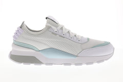 Puma RS-0 Core Mens White Leather & Mesh Low Top Lace Up Sneakers Shoes