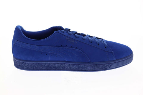 Puma Suede Classic Mono 36963402 Mens Blue Lace Up Low Top Sneakers Shoes