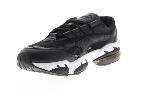 Puma Cell Venom Reflective Mens Black Leather & Mesh Low Top Sneakers Shoes