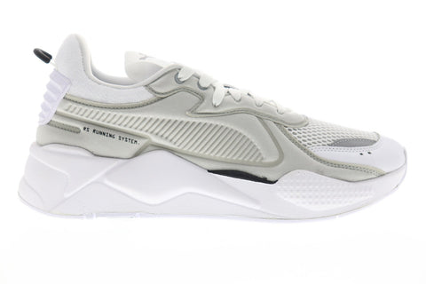 Puma Rs-X Softcase 36981902 Mens White Mesh Low Top Lace Up Sneakers Shoes 