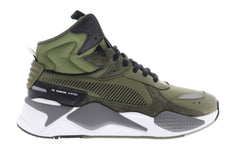 Puma Rs-X Midtop Utility 36982101 Mens Green Canvas High Top Sneakers Shoes