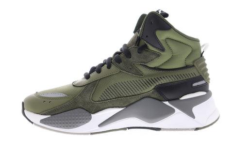 Puma RS-X Midtop Utility 36982101 Mens Green Canvas Lifestyle Sneakers Shoes