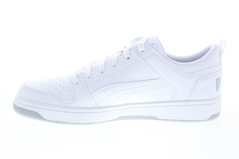 Puma Rebound Layup LO SL 36986603 Mens White Basketball Inspired Sneakers Shoes