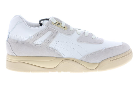 Puma Palace Guard Rhude 37001701 Mens White Suede Lace Up Low Top Sneakers Shoes