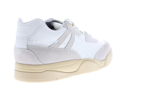 Puma Palace Guard Rhude 37001701 Mens White Suede Lace Up Low Top Sneakers Shoes