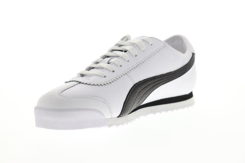 Puma Roma 68 Vintage Mens White Leather Low Top Lace Up Sneakers Shoes