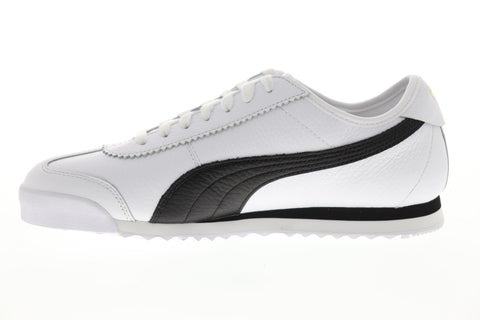 Puma Roma 68 Vintage Mens White Leather Low Top Lace Up Sneakers Shoes