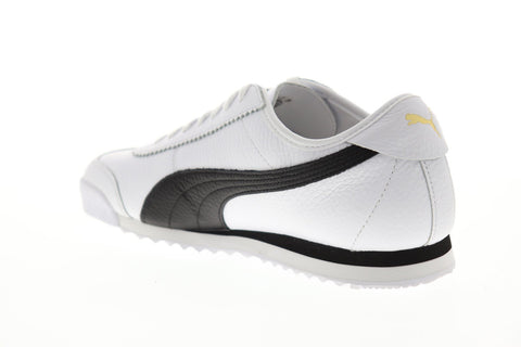 Puma Roma 68 Vintage Mens White Leather Low Top Lace Up Sneakers Shoes
