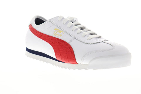 Puma Roma 68 Vintage 37005103 Mens White Leather Lace Up Low Top Sneakers Shoes