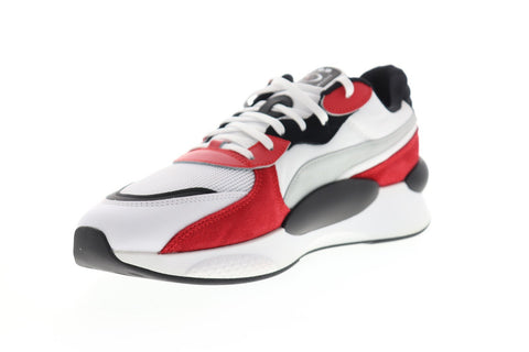 Puma RS 9.8 Space 37023001 Mens White Suede Lace Up Lifestyle Sneakers Shoes