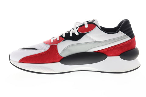 Puma RS 9.8 Space 37023001 Mens White Suede Lace Up Lifestyle Sneakers Shoes