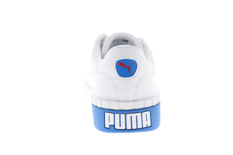 Puma Cali RWB 37024801 Womens White Leather Low Top Lifestyle Sneakers Shoes