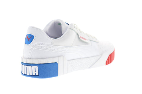 Puma Cali RWB 37024801 Womens White Leather Low Top Lifestyle Sneakers Shoes