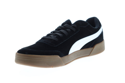 Puma Caracal SD 37030405 Mens Black Suede Low Top Lace Up Sneakers Shoes