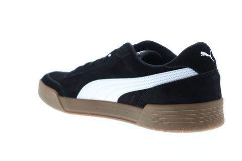 Puma Caracal SD 37030405 Mens Black Suede Low Top Lace Up Sneakers Shoes