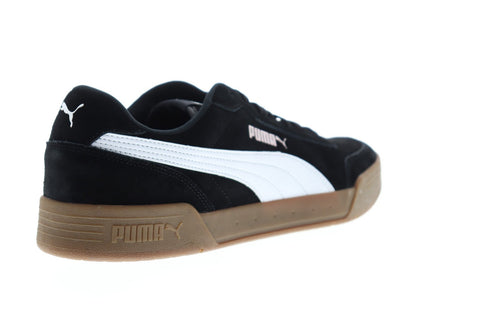 Puma Caracal SD 37030405 Mens Black Suede Low Top Lace Up Sneakers Shoes