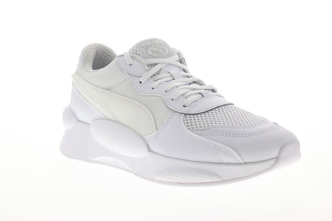 Puma RS 9.8 Core 37036801 Mens White Mesh Canvas Lace Up Low Top Sneakers Shoes