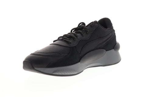 Puma RS 9.8 Earth 37036901 Mens Black Leather Lace Up Low Top Sneakers Shoes