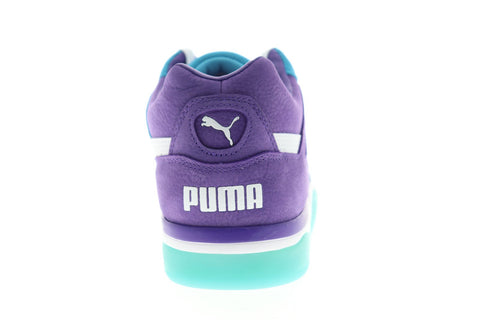 Puma Palace Guard Queen City 37041101 Mens Blue Suede Athletic Basketball Shoes