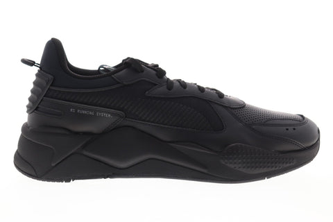 Puma RS-X Winterized Mens Black Leather Lifestyle Sneakers Ruze Shoes