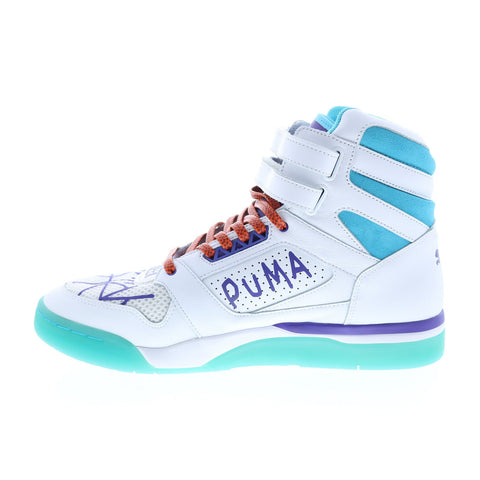 Puma Palace Guard Mid Queen City Mens White Basketball Sneakers Shoes