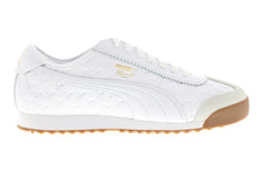 Puma Roma 68 Gum 37060002 Mens White Leather Casual Low Top Sneakers Shoes