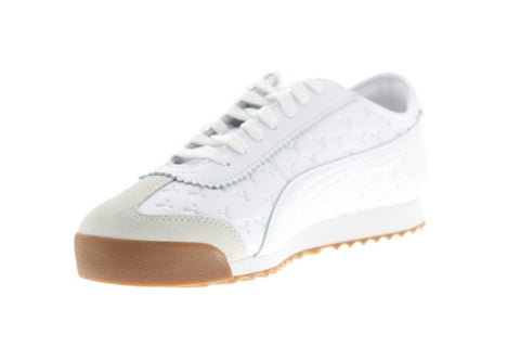 Puma Roma 68 Gum 37060002 Mens White Leather Casual Low Top Sneakers Shoes
